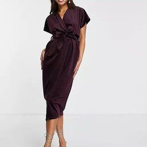 BRAND NEW ASOS velvet midi dress